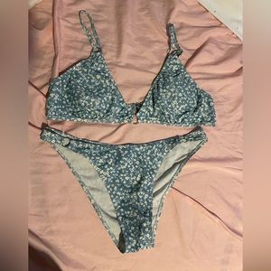 SHEIN blue floral bikini size L